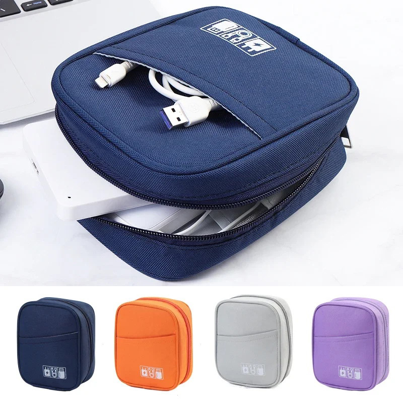 Travel Cable Organizer - 防水トラベルデータケーブルオーガナイザーバッグ、USBパワーバンクイヤホン収納ケース、ポータブルデジタルアクセサリー、新品
