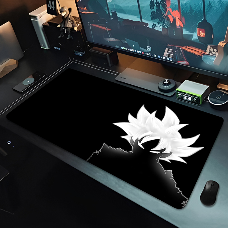 Tech Accessories For Desk - DBZ ブラックアニメマウスパッドドラゴンボール大型 PC コンピュータデスクマット抗摩耗ゲーミングマウスパッドキーボードゲーマーアクセサリーテーブルパッド