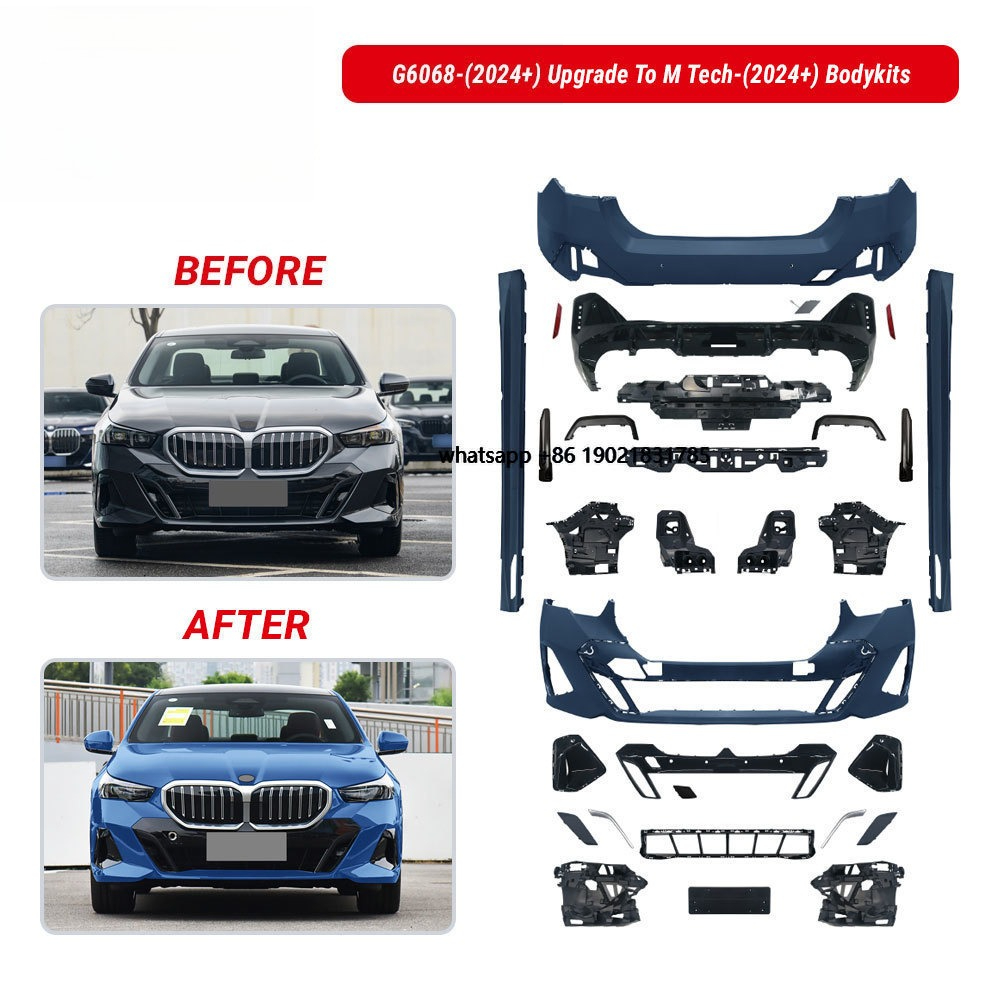 Tech Accessories Kit - フロントとリアバンパーキット、車体部品アクセサリーG6068 2024 Plus、M Tech 2024 Plusへのアップグレード、ユニバーサルフィットメントボディキット