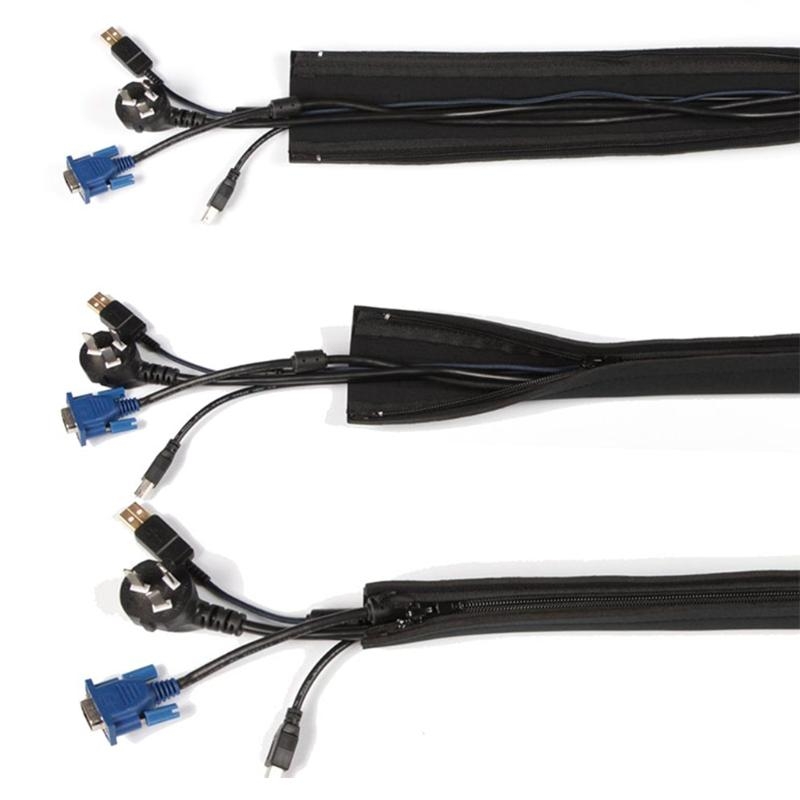 Cable Sleeve Neoprene - P5EA 20 インチケーブルコンシーラー管理スリーブワイヤーオーガナイザーテレビコンピュータ用ネオプレンコードカバーケーブルハイダープロテクター
