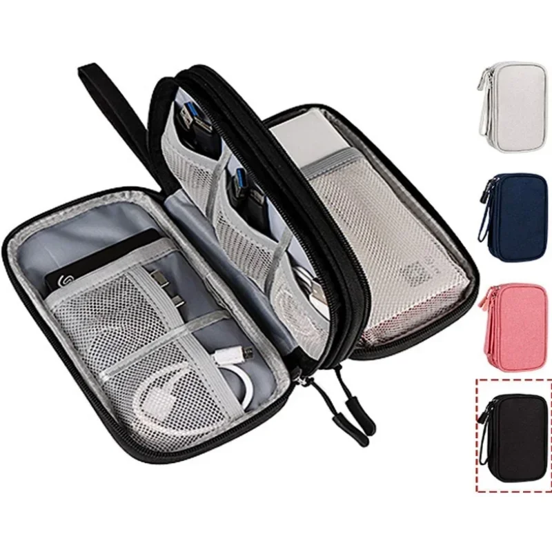 Travel Cable Organizer - トラベルケーブルバッグ ポータブルデジタル収納ポーチ 充電器 データケーブル USBバッグ オーガナイザー