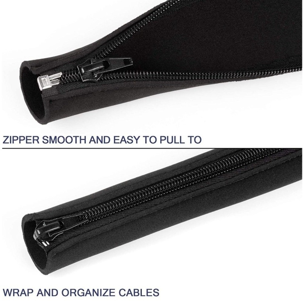 Cable Sleeve Neoprene - ケーブルオーガナイザーバッグ 50cm ケーブルラッパー ネオプレンジッパー ケーブル収納カバーチューブ ナイロンケーブルオーガナイザー
