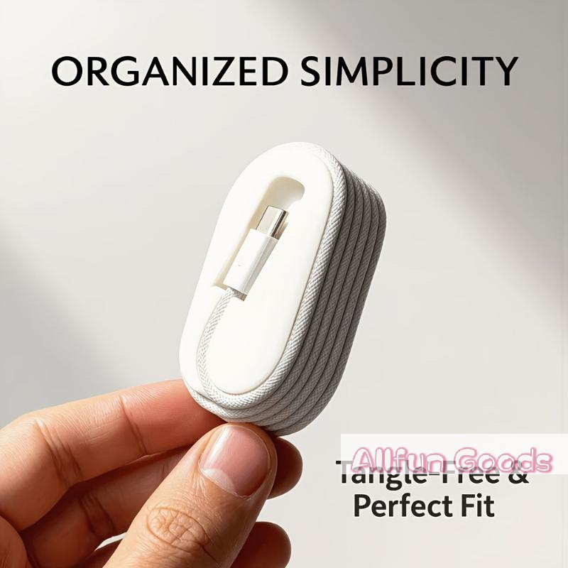 Travel Cable Organizer - [TG835]ポータブルケーブルワインダーオーガナイザーデスクトップケーブルオーガナイザー1mの編組データケーブルに適合ホームオフィス旅行用