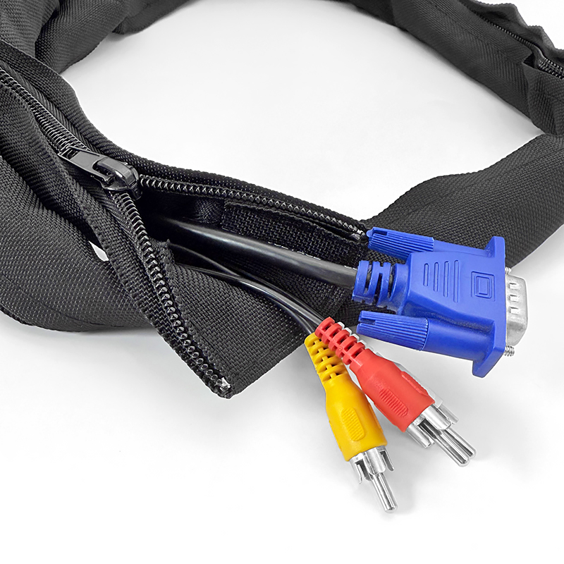 ジッパーケーブルスリーブ 防水ワイヤーケーブル管理ケーブル  - Cable Sleeve Neoprene のレビューと価格