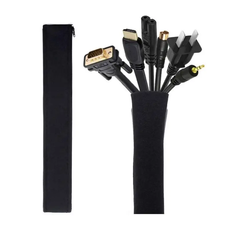 ジッパーケーブルスリーブワイヤーケーブル管理オーガナイザー  - Cable Sleeve Neoprene のレビューと価格