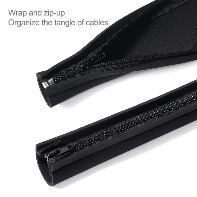 ジッパーケーブルスリーブワイヤーケーブル管理オーガナイザー  - Cable Sleeve Neoprene のレビューと価格