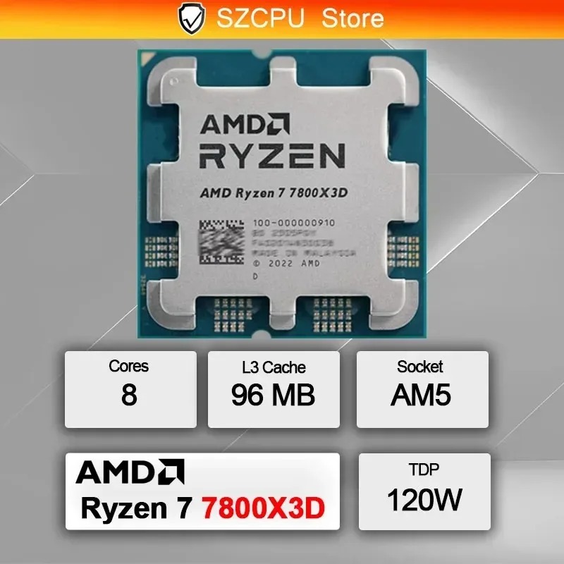 AMD R7 7800X3D CPU 8コア16スレッド、4 - Amd Cpu Ryzen 7 のレビューと価格