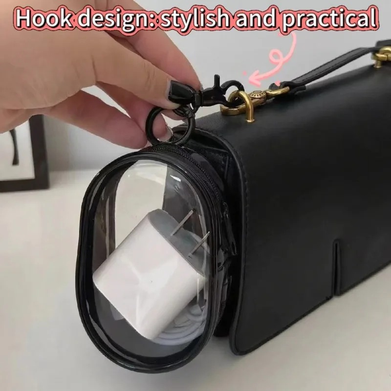 携帯用防水データケーブル収納バッグ 透明PVC多機能オーガナ - Travel Cable Organizer のレビューと価格