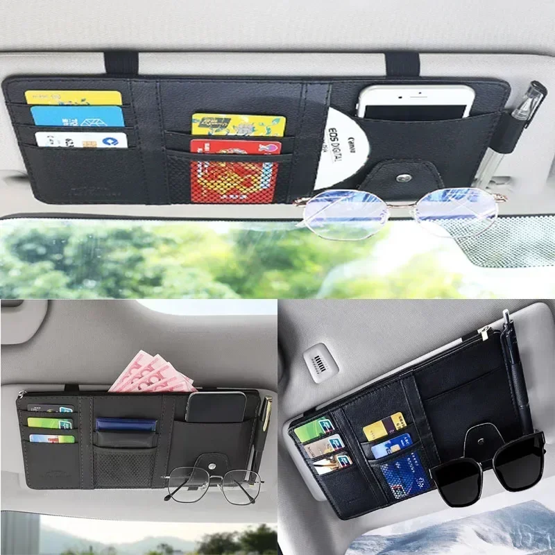 車のサンバイザーオーガナイザーマルチポケットジッパーオートト - Tech Accessories For Car のレビューと価格