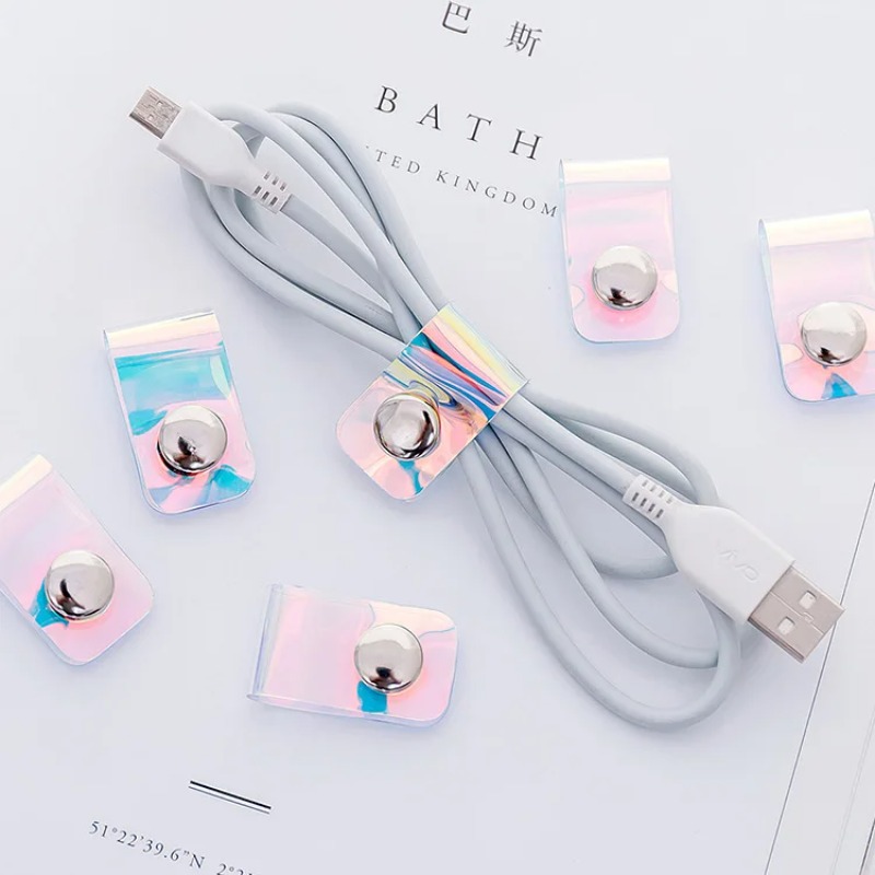 5個入り INSレーザーPVCスターパデータケーブルオーガナ - Travel Cable Organizer のレビューと価格