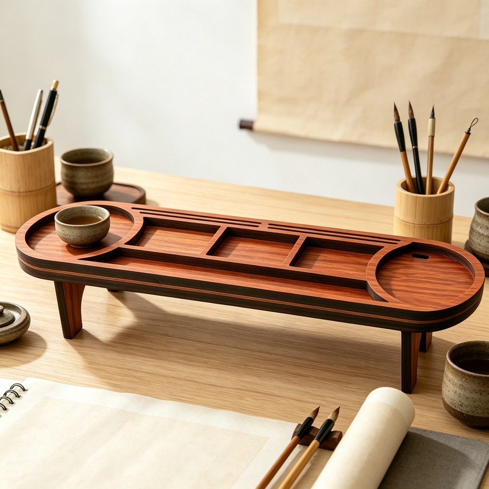 木製デスクオーガナイザー 電話スタンド付き 多機能デスクトッ - Tech Accessories For Office のレビューと価格