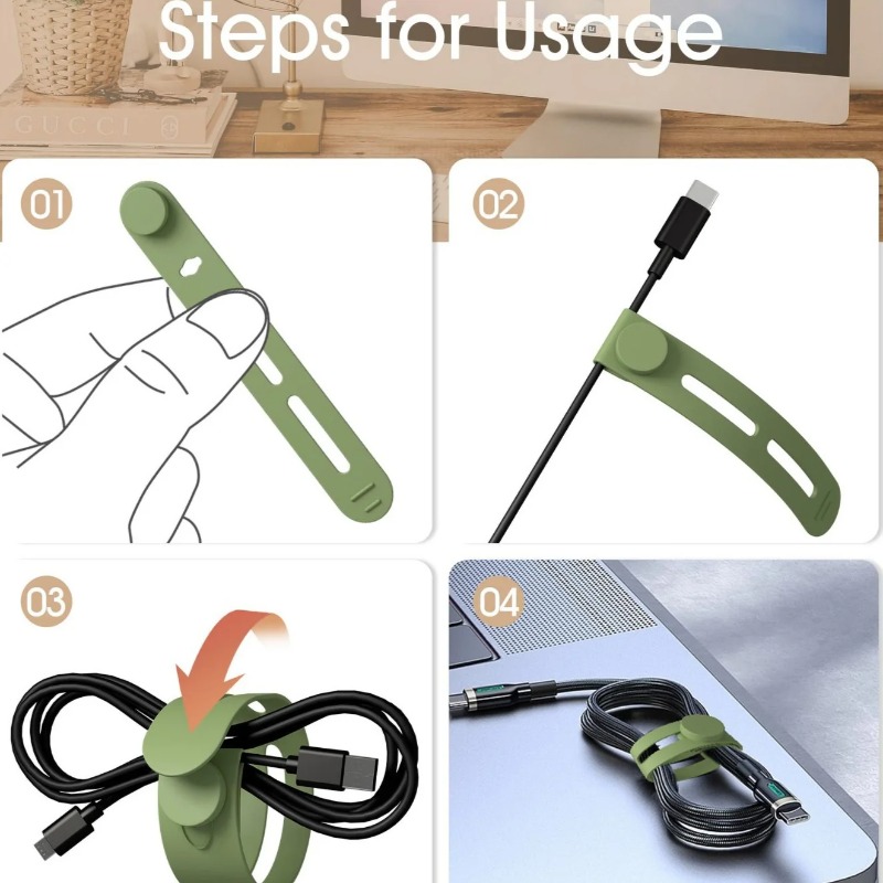 5/10個入り、携帯用ケーブルオーガナイザー、データケーブル - Travel Cable Organizer のレビューと価格