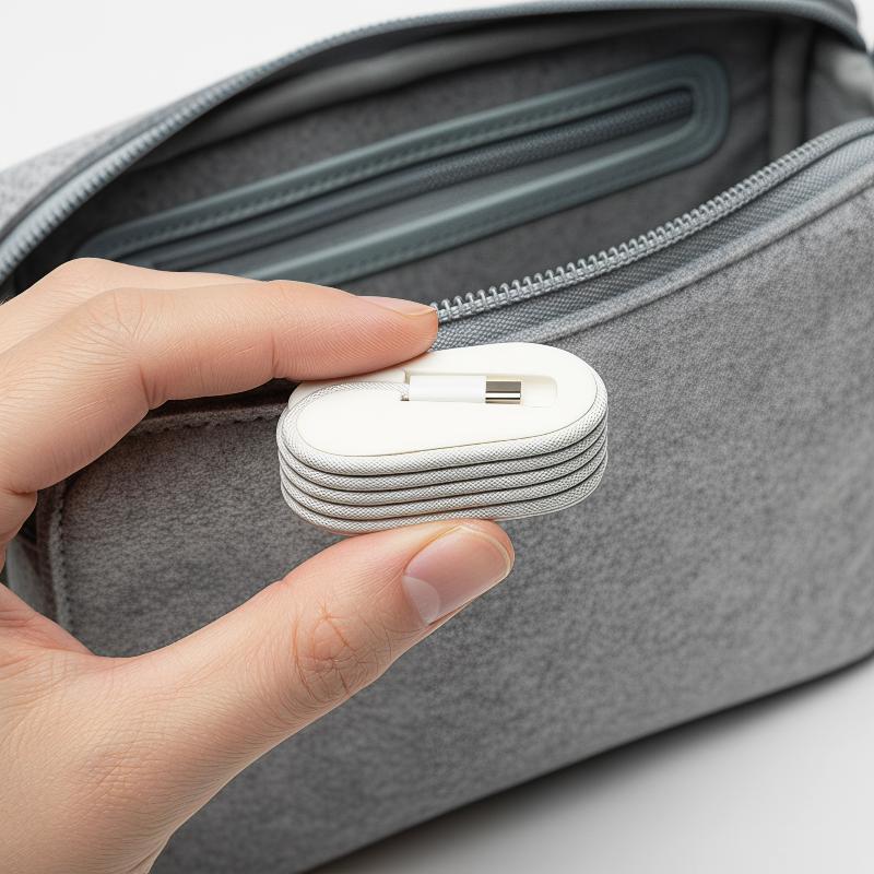 新しいポータブルケーブルワインダーオーガナイザー、デスクトッ - Travel Cable Organizer のレビューと価格