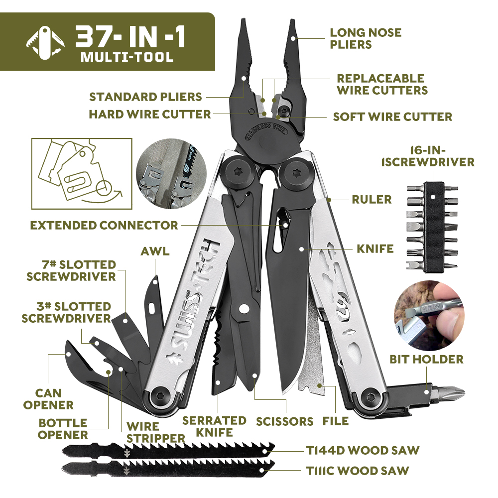 SWISS TECH 多機能折りたたみペンチ 37 in 1 - Tech Accessories Kit のレビューと価格